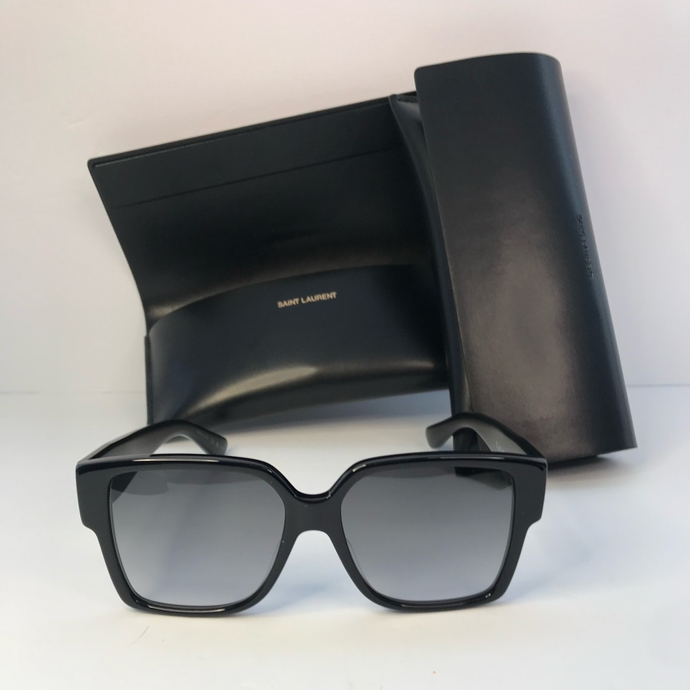New - 💯 Authentic Saint Laurent Black Grey Sunglasses SLM9 - Picture 7 of 17